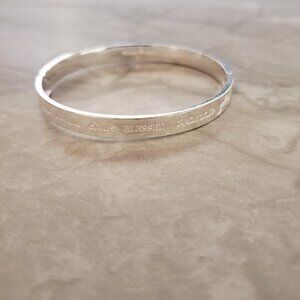 ✨ Stella and Dot Silver Blessed Hinged Bangle ✨
